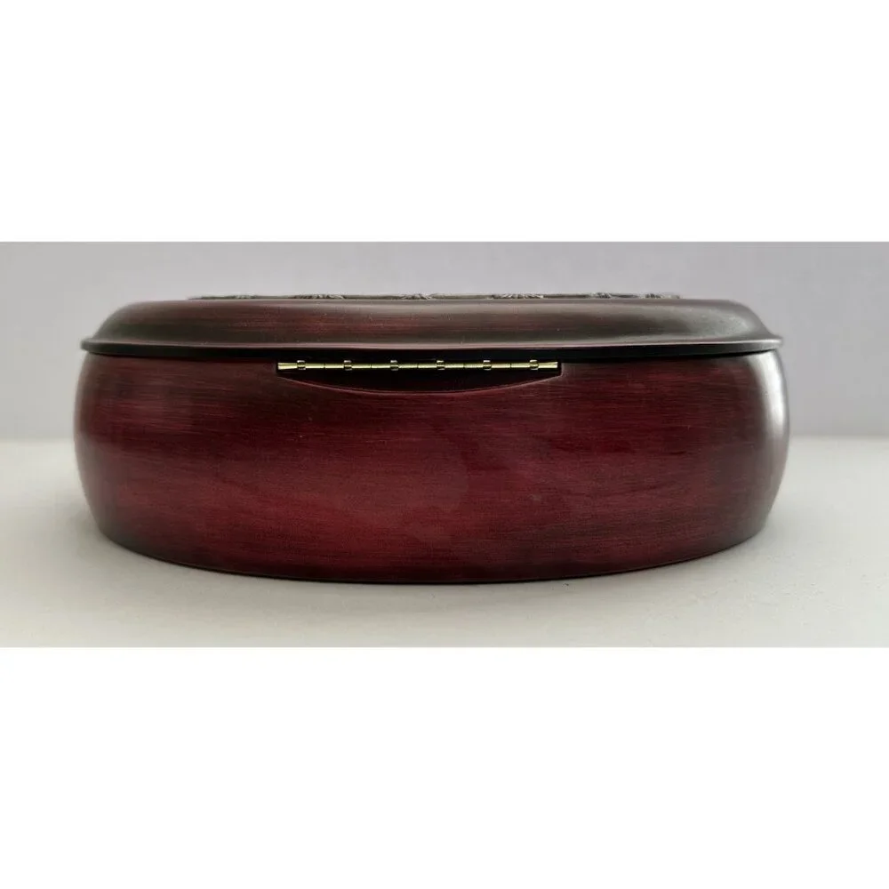 Jewelry Trinket Box Dried Pressed Wildflowers Oval Picture Frame Cottagecore